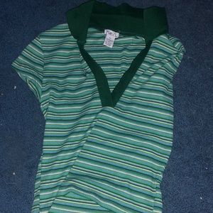 Cute green striped shirt